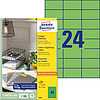 Avery-Zweckform 3450 70x37mm 3 pályás univerzális etikett zöld 24 címke/ív 100ív/doboz