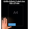 Avery-Zweckform 3453 105x37mm 2 pályás univerzális etikett kék 16 címke/ív 100ív/doboz