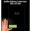 Avery-Zweckform 3454 105x37mm 2 pályás univerzális etikett zöld 16 címke/ív 100ív/doboz