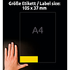 Avery-Zweckform 3455 105x37mm 2 pályás univerzális etikett sárga 16 címke/ív 100ív/doboz
