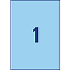 Avery-Zweckform 3471 210x297mm 1 pályás univerzális etikett kék 1 címke/ív 100ív/doboz