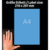 Avery-Zweckform 3471 210x297mm 1 pályás univerzális etikett kék 1 címke/ív 100ív/doboz