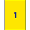 Avery-Zweckform 3473 210x297mm 1 pályás univerzális etikett sárga 1 címke/ív 100ív/doboz