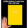 Avery-Zweckform 3473 210x297mm 1 pályás univerzális etikett sárga 1 címke/ív 100ív/doboz