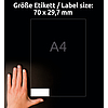 Avery-Zweckform 3489 70x29,7mm 3 pályás univerzális etikett 30 címke/ív 100ív/doboz