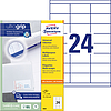 Avery-Zweckform 3664 70x33,8mm 3 pályás univerzális etikett 24 címke/ív 100ív/doboz