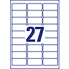 Avery-Zweckform J4721-25 63,5x29,6mm 3 pályás tintasugaras átlátszó poliészter etikett kerekített sarkú 27 címke/ív 25ív/csomag