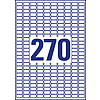Avery-Zweckform L4730REV-25 17,8x10mm 10 pályás univerzális etikett kerekített sarkú visszaszedhető 270 címke/ív 25ív/csomag