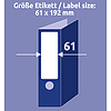 Avery-Zweckform L4761-100 192x61mm 1 pályás univerzális etikett iratrendező gerincre kerekített sarkú 4 címke/ív 100ív/doboz