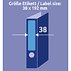 Avery-Zweckform L4763-20 38x192mm 1 pályás univerzális etikett iratrendezőhöz kerekített sarkú kék 7 címke/ív 20ív/csomag