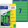 Avery-Zweckform L4764-20 192x38mm 1 pályás univerzális etikett iratrendezőhöz kerekített sarkú zöld 7 címke/ív 20 ív/csomag