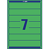 Avery-Zweckform L4764-20 192x38mm 1 pályás univerzális etikett iratrendezőhöz kerekített sarkú zöld 7 címke/ív 20 ív/csomag