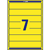 Avery-Zweckform L4765-20 192x38mm 1 pályás univerzális etikett iratrendezőhöz kerekített sarkú sárga 7 címke/ív 20 ív/csomag