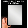 Avery-Zweckform L6013-20 210x297mm 1 pályás lézer ezüst poliészter etikett ipari 20 címke/ív 20ív/csomag
