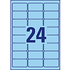 Avery-Zweckform L6032-20 63,5x33,9mm 3 pályás univerzális etikett visszaszedhető kerekített sarkú kék 24 címke/ív 20ív/csomag