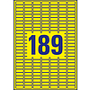 Avery-Zweckform L6037-20 25,4x10mm 7 pályás univerzális etikett visszaszedhető kerekített sarkú sárga 189 címke/ív 20ív/csomag
