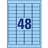 Avery-Zweckform L6039-20 45,7x21,2mm 4 pályás univerzális etikett visszaszedhető kerekített sarkú kék 48 címke/ív 20ív/csomag