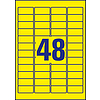 Avery-Zweckform L6041-20 45,7x21,2mm 4 pályás univerzális etikett visszaszedhető kerekített sarkú sárga 48 címke/ív 20ív/csomag
