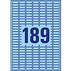 Avery-Zweckform L6048-20 25,4x10mm 7 pályás univerzális etikett visszaszedhető kerekített sarkú kék 189 címke/ív 20ív/csomag
