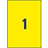 Avery-Zweckform L6111-20 210x297mm 1 pályás lézer sárga poliészter etikett 20 címke/ív 20ív/csomag