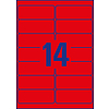 Avery-Zweckform L7263R-25 99,1x38,1mm 2 pályás lézer etikett visszaszedhető kerekített sarkú neon piros 14 címke/ív 25ív/csomag