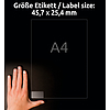 Avery-Zweckform L7781-25 45,7x25,4mm 4 pályás poliészter lézer etikett kerekített sarkú átlátszó 40 címke/ív 25ív/csomag