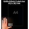 Avery-Zweckform L7782-25 63,5x38,1mm poliészter lézer etikett kerekített sarkú átlátszó 21 címke/ív 25ív/csomag