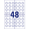 Avery-Zweckform L7801-10 20mm kör eltávolíthatatlan poliészter jelölő plaket 480 címke/doboz