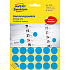 Avery-Zweckform No. 3375 18mm kézzel írható kör etikett címke kék 1056 címke/csomag