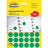Avery-Zweckform No. 3376 18mm kézzel írható kör etikett címke zöld 1056 címke/csomag