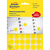 Avery-Zweckform No. 3377 18mm kézzel írható kör etikett címke sárga 1056 címke/csomag