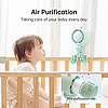 Babakocsi ventilátor 5000 mAh - JisuLife (Life2S) - zöld (KF2332546)