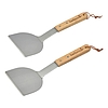 Barbecook BC-ACC-7123 2db-os rozsdamentes acél rostlap forgató, fa nyél, 100% FSC, 31cm