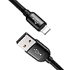 Baseus 3 az 1-ben USB-C / Lightning / Micro 3A 1,2 m-es USB-kábel, fekete (CAMLT-BSY01)