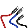 Baseus 3 az 1-ben USB-C / Lightning / Micro USB kábel 3,5A 0,3 m, fekete (CAMLT-ASY01)