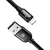 Baseus 3 az 1-ben USB-C / Lightning / Micro USB kábel 3,5A 0,3 m, fekete (CAMLT-ASY01)