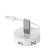 Baseus 4 az 1-ben USB - USB 3.0 hub + 3x USB 2.0, 15 cm, fehér (CAHUB-F02)