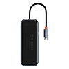 Baseus AcmeJoy 4 az 1-ben HUB USB-C - 3x USB 3.0 + USB-C PD, sötétszürke (WKJZ010013)