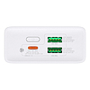 Baseus Adaman 2 Powerbank, 20000mAh, 30W, 3xUSB, USB-C, fehér (PPAD050002)