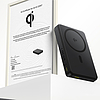 Baseus Airpow II 10000mAh Qi2 külső akkumulátor MagSafe töltővel 22.5W Baseus Simple Series USB-C kábellel - USB-C 20V/3A (30cm) - Fekete