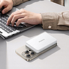 Baseus Airpow II 10000mAh Qi2 külső akkumulátor MagSafe töltővel 22.5W Baseus Simple Series USB-C kábellel - USB-C 20V/3A (30cm) - Fehér