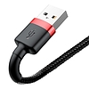 Baseus Cafule 1,5A 2 m-es Lightning USB-kábel, fekete-piros (CALKLF-C19)