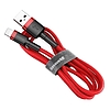 Baseus Cafule 1,5A 2 m-es Lightning USB-kábel, piros (CALKLF-C09)