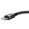 Baseus Cafule 1,5A 2 m-es Lightning USB-kábel, szürke-fekete (CALKLF-CG1)