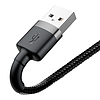Baseus Cafule 1,5A 2 m-es Lightning USB-kábel, szürke-fekete (CALKLF-CG1)