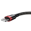 Baseus Cafule 2.4A Lightning USB-kábel 0.5m, fekete-piros (CALKLF-A19)