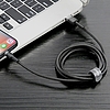 Baseus Cafule 2.4A Lightning USB-kábel 0.5m, szürke-fekete (CALKLF-AG1)