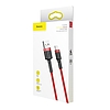 Baseus Cafule 2.4A Lightning USB-kábel 1 m, piros (CALKLF-B09)