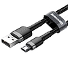 Baseus Cafule 2.4A USB-Micro USB kábel 0.5m, szürke-fekete (CAMKLF-AG1)