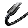 Baseus Cafule 2.4A USB-Micro USB kábel 1m, szürke-fekete (CAMKLF-BG1)